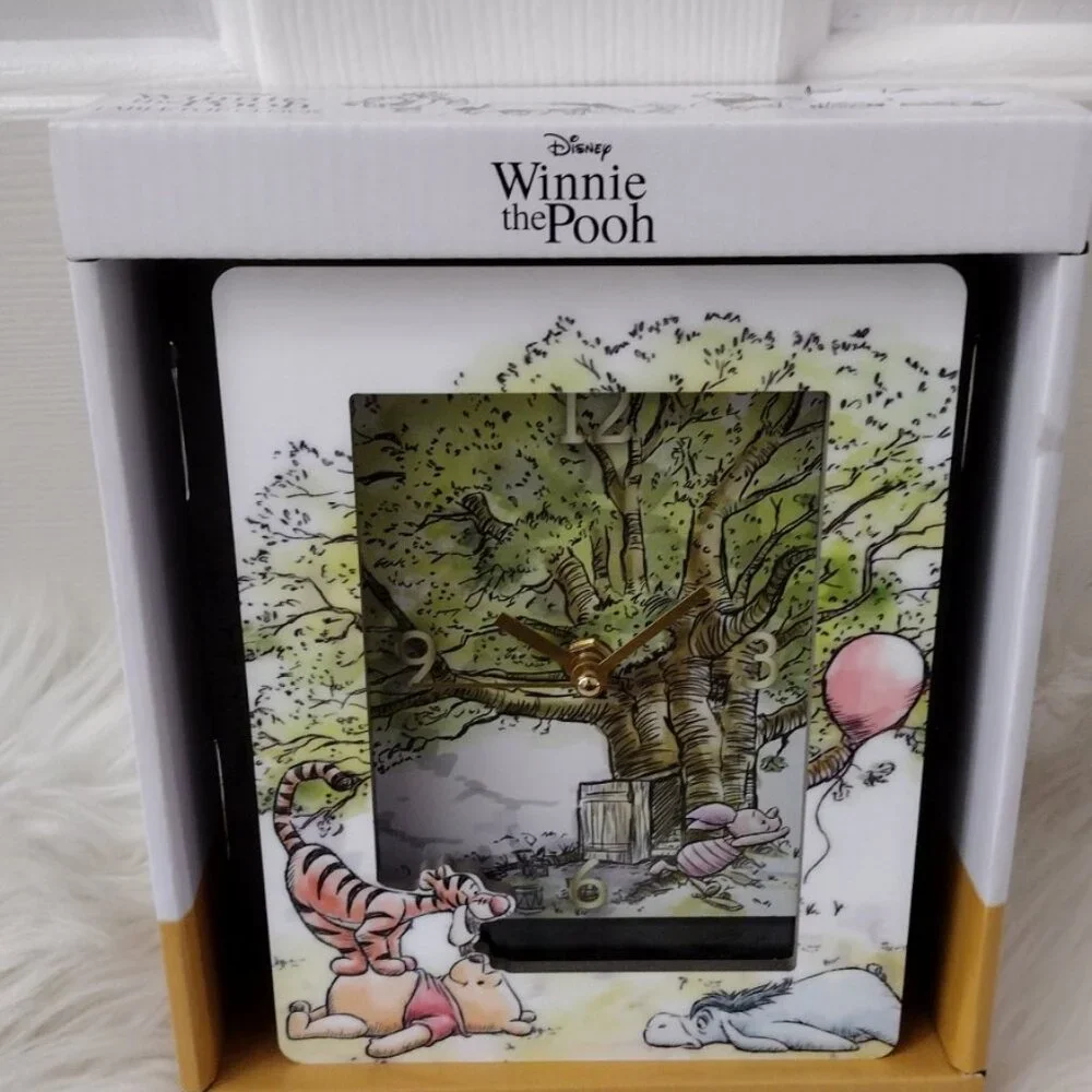 Disney Winnie The Pooh Table Top Clock 6.25 X 8 Analog Pooh Tiger Eeyore